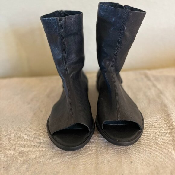 Free People Black Leather Ridge Runner Sandals Sz 10 - Picture 2 of 12